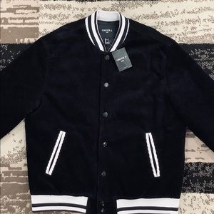 Men’s black and white corduroy jacket new